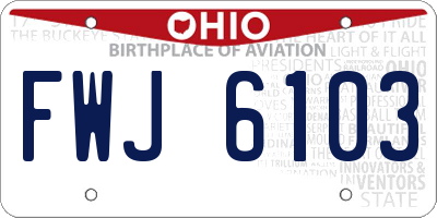 OH license plate FWJ6103