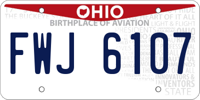 OH license plate FWJ6107