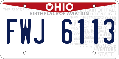 OH license plate FWJ6113