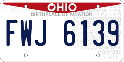 OH license plate FWJ6139