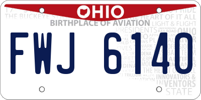 OH license plate FWJ6140