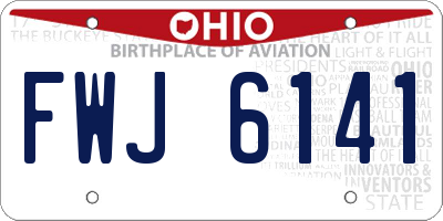 OH license plate FWJ6141