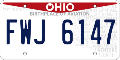 OH license plate FWJ6147