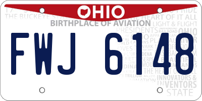 OH license plate FWJ6148