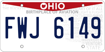 OH license plate FWJ6149