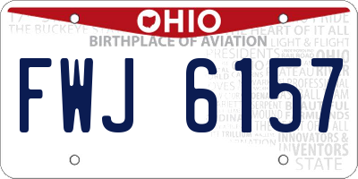 OH license plate FWJ6157