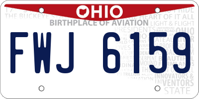 OH license plate FWJ6159