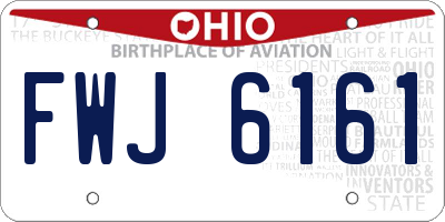 OH license plate FWJ6161