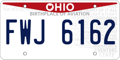 OH license plate FWJ6162