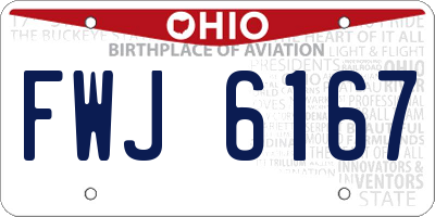 OH license plate FWJ6167