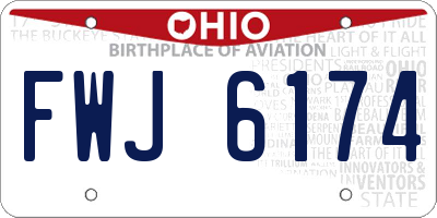 OH license plate FWJ6174