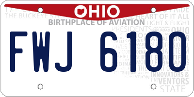 OH license plate FWJ6180