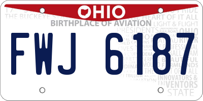 OH license plate FWJ6187