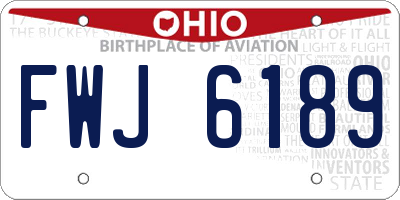 OH license plate FWJ6189