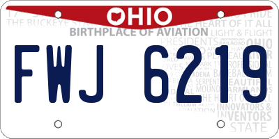 OH license plate FWJ6219