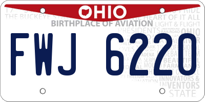 OH license plate FWJ6220