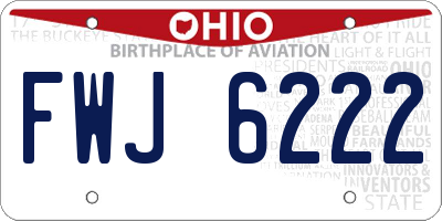 OH license plate FWJ6222