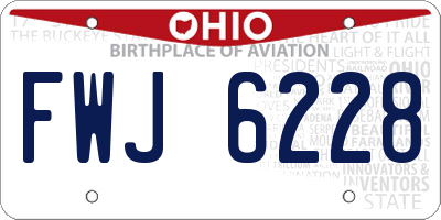 OH license plate FWJ6228
