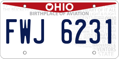 OH license plate FWJ6231