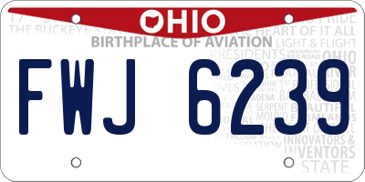 OH license plate FWJ6239