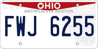 OH license plate FWJ6255