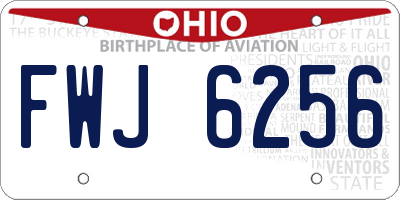 OH license plate FWJ6256