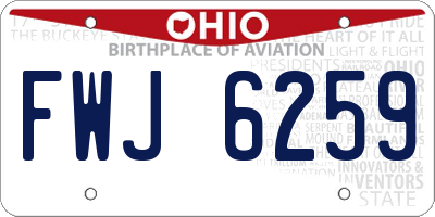 OH license plate FWJ6259