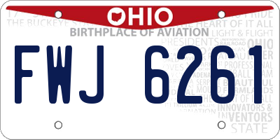 OH license plate FWJ6261