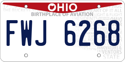 OH license plate FWJ6268