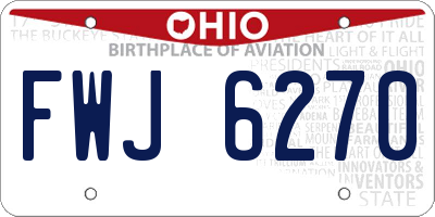 OH license plate FWJ6270