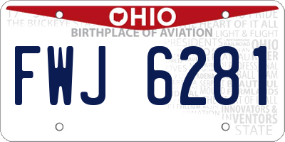 OH license plate FWJ6281