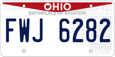 OH license plate FWJ6282