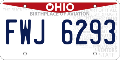 OH license plate FWJ6293