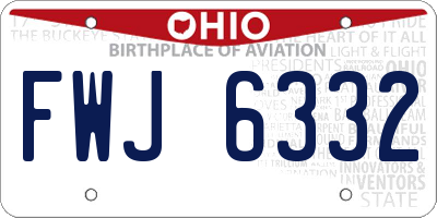 OH license plate FWJ6332