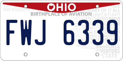 OH license plate FWJ6339