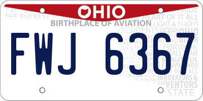 OH license plate FWJ6367