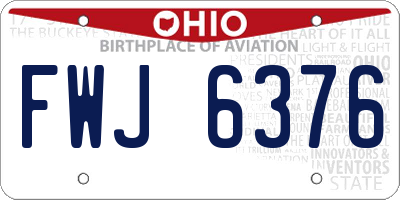OH license plate FWJ6376