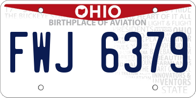 OH license plate FWJ6379