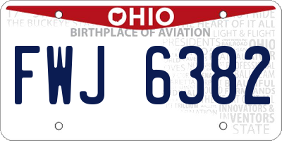 OH license plate FWJ6382