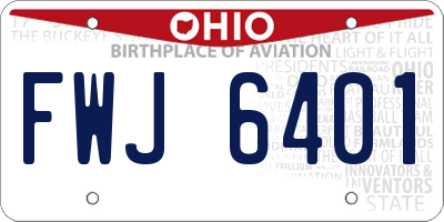 OH license plate FWJ6401