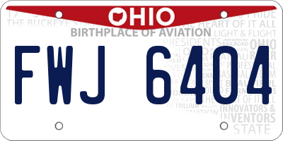 OH license plate FWJ6404