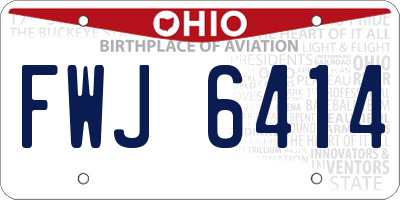 OH license plate FWJ6414