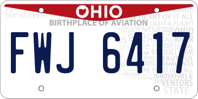 OH license plate FWJ6417
