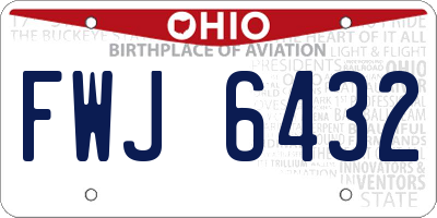 OH license plate FWJ6432