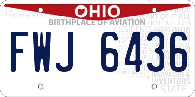 OH license plate FWJ6436