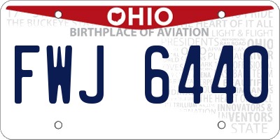 OH license plate FWJ6440