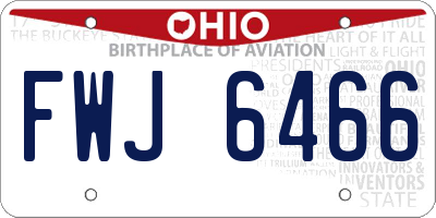 OH license plate FWJ6466