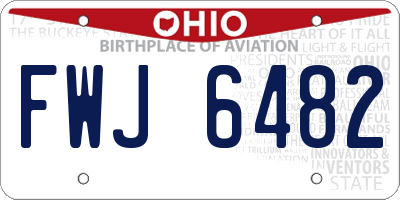 OH license plate FWJ6482