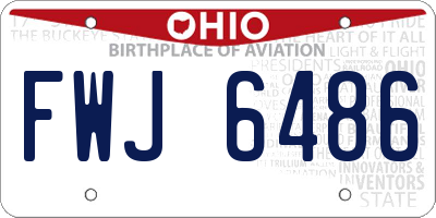 OH license plate FWJ6486