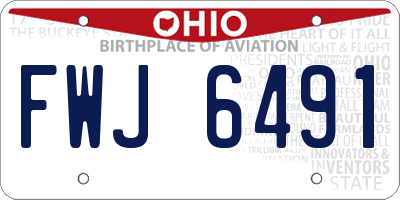 OH license plate FWJ6491